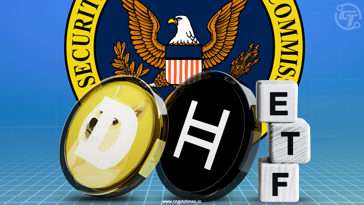 SEC在两个加密ETF（位于dogecoin ETF和灰度HBAR HBAR ETF）上推迟了其决定。
